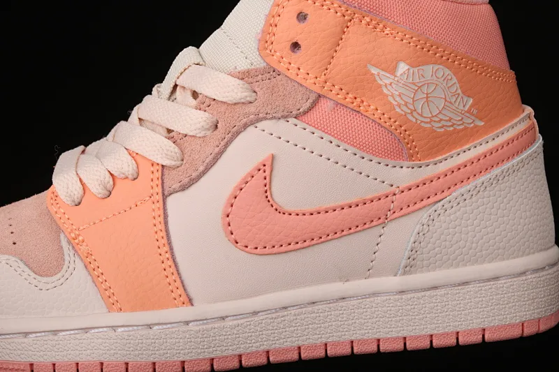 All Categories Air Jordan Jordan Series Basketball Shoes Air Jordan 1 Mid Air Jordan 1 Mid SE AJ1 Joe 1 China Orange Pink Splicing Mid-top Versatile Casual Sports Shoes DH4270-800